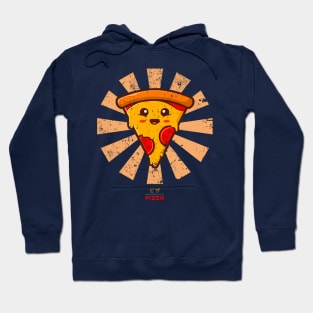 Happy Pizza Retro Japanese Hoodie